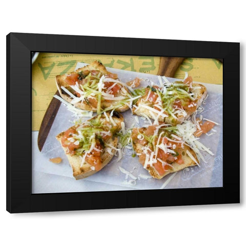 Italy, Tuscany, Sienna Bruschetta appetizers Black Modern Wood Framed Art Print with Double Matting by Kaveney, Wendy