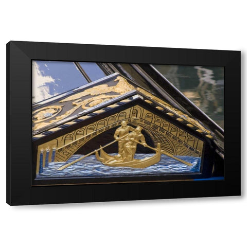 Italy, Venice Gondola details Black Modern Wood Framed Art Print with Double Matting by Kaveney, Wendy
