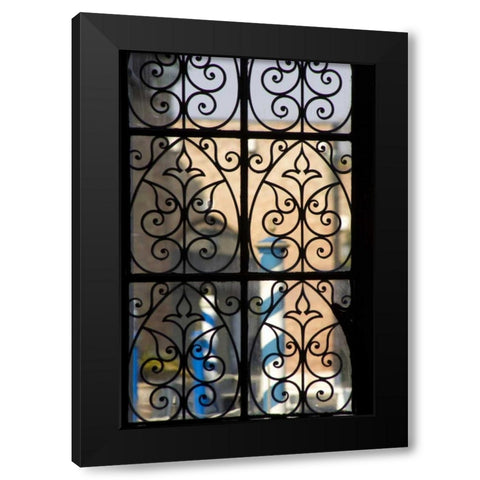 Italy, Venice Decorative iron gates Black Modern Wood Framed Art Print by Kaveney, Wendy