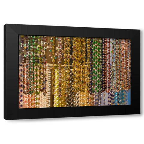 Italy, Venice, Burano Murano glass beads Black Modern Wood Framed Art Print with Double Matting by Kaveney, Wendy