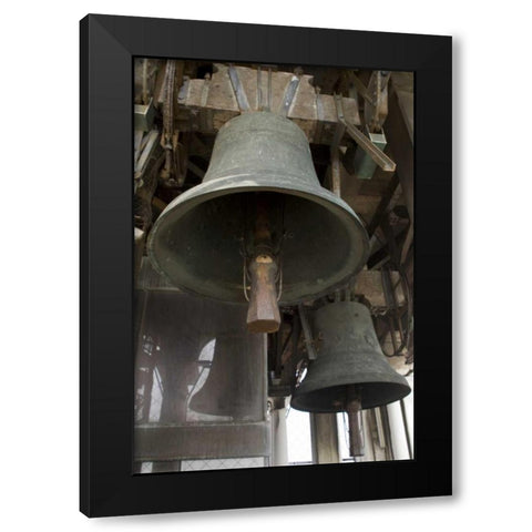 Italy, Venice Close-up of bells in the Campanile Black Modern Wood Framed Art Print with Double Matting by Kaveney, Wendy