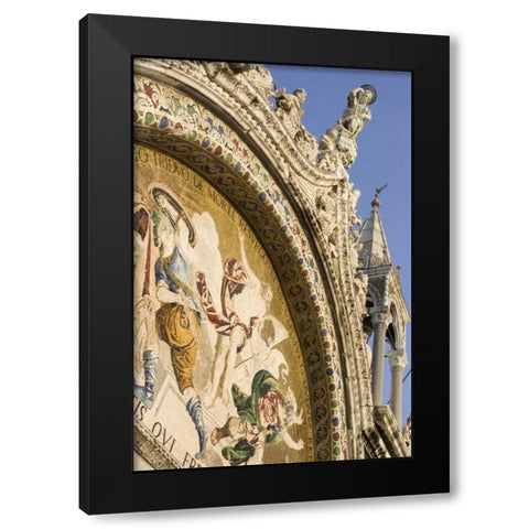 Italy, Venice Facade of St Marks Basilica Black Modern Wood Framed Art Print with Double Matting by Kaveney, Wendy
