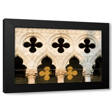 Italy, Venice Interior wall of Doges Palace Black Modern Wood Framed Art Print by Kaveney, Wendy