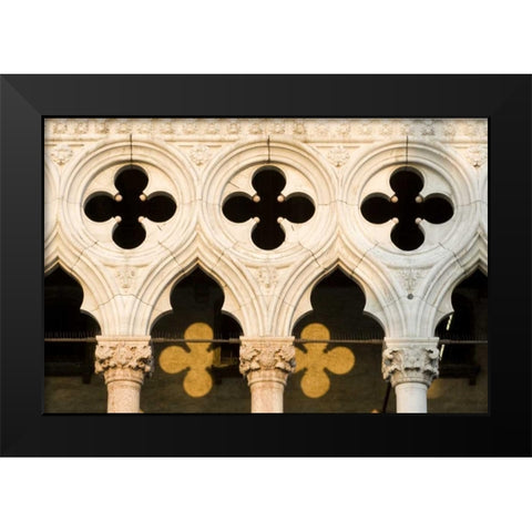 Italy, Venice Interior wall of Doges Palace Black Modern Wood Framed Art Print by Kaveney, Wendy