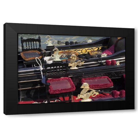 Italy, Venice Two gondolas from above Black Modern Wood Framed Art Print with Double Matting by Kaveney, Wendy