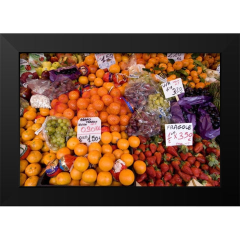 Italy, Venice Fresh fruit for sale in a market Black Modern Wood Framed Art Print by Kaveney, Wendy