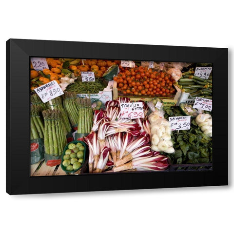 Italy, Venice Vegetables for sale in a market Black Modern Wood Framed Art Print with Double Matting by Kaveney, Wendy