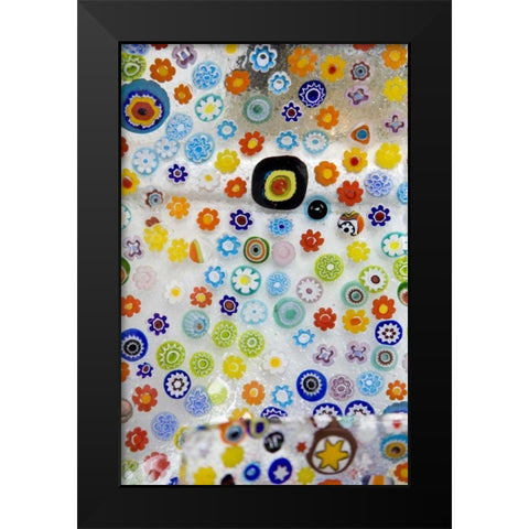 Italy, Venice Colorful Millefiori glass details Black Modern Wood Framed Art Print by Kaveney, Wendy