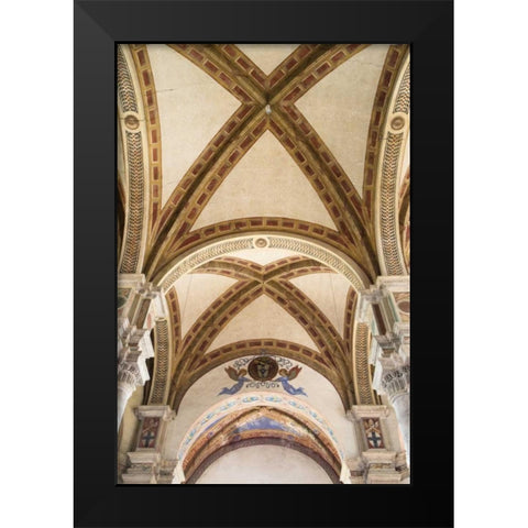 Italy, Pienza Cathedral of Santa Maria Assunta Black Modern Wood Framed Art Print by Flaherty, Dennis