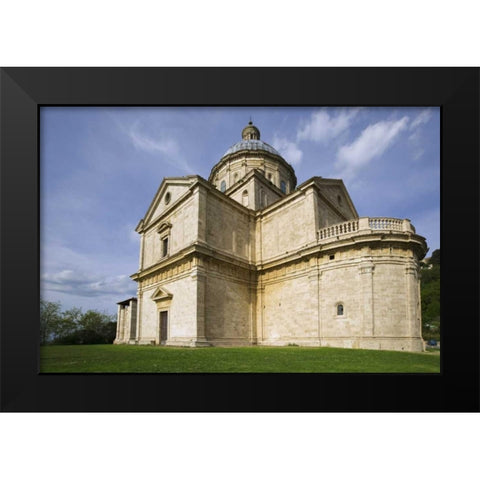 Italy, Montepulciano Church of San Biagio Black Modern Wood Framed Art Print by Flaherty, Dennis