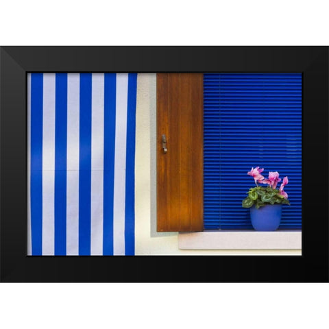 Italy, Venice Design contrast on residence Black Modern Wood Framed Art Print by Young, Bill