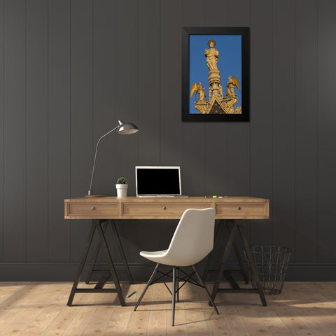 Italy, Venice Christ at San Marco Basilica Black Modern Wood Framed Art Print by Young, Bill