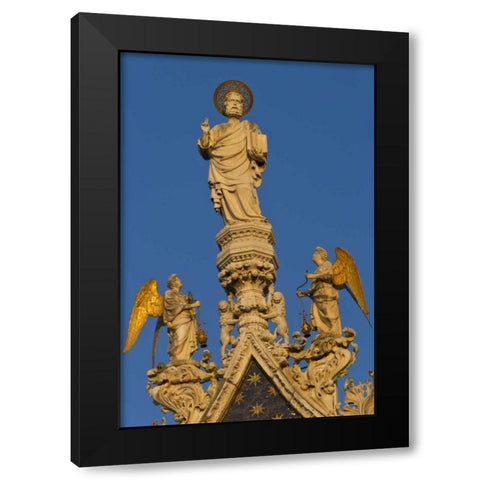 Italy, Venice Christ at San Marco Basilica Black Modern Wood Framed Art Print by Young, Bill