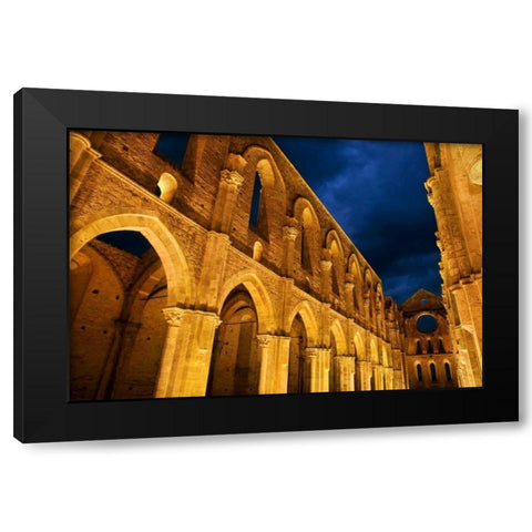 Italy, Tuscany, San Galgano San Galgano Abbey Black Modern Wood Framed Art Print with Double Matting by Bush, Marie