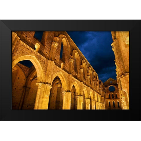 Italy, Tuscany, San Galgano San Galgano Abbey Black Modern Wood Framed Art Print by Bush, Marie
