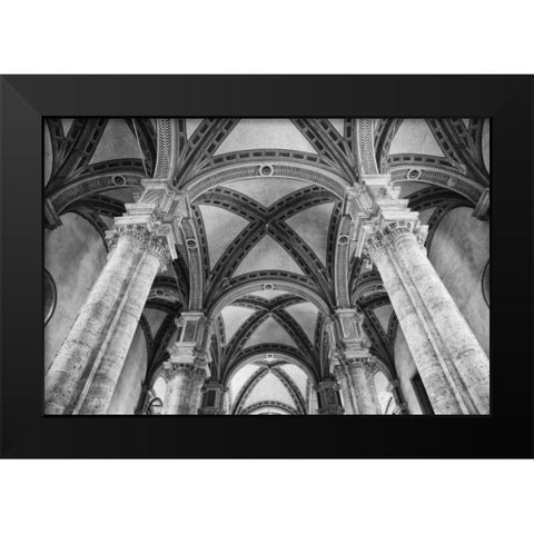 Italy, Pienza Cathedral of Santa Maria Assunta Black Modern Wood Framed Art Print by Flaherty, Dennis