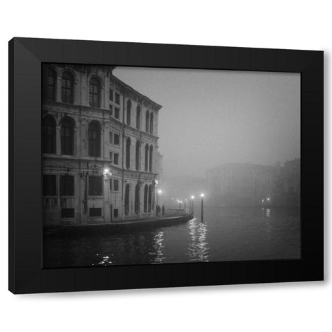 Italy, Venice Building with Grand Canal Black Modern Wood Framed Art Print by Young, Bill