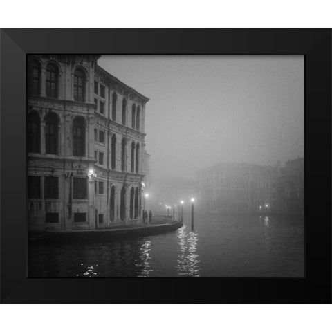 Italy, Venice Building with Grand Canal Black Modern Wood Framed Art Print by Young, Bill