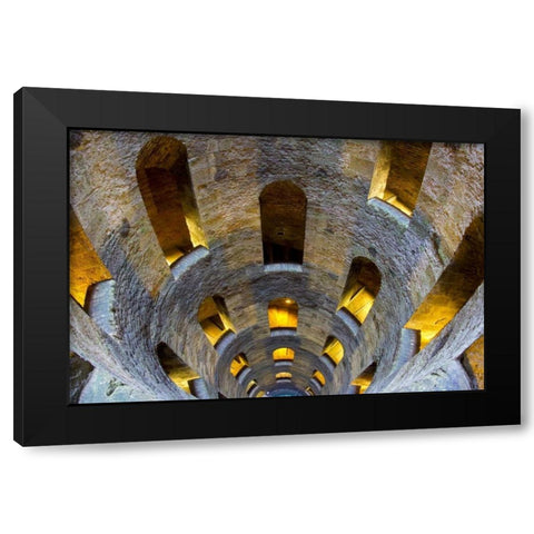 Italy, Orvieto St Patricks well Black Modern Wood Framed Art Print with Double Matting by Delisle, Gilles