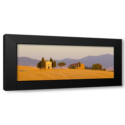 Italy, Tuscany Little chapel at sunset Black Modern Wood Framed Art Print by Delisle, Gilles