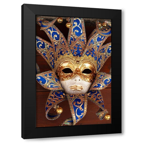 Italy-Venice Carnival mask on display Black Modern Wood Framed Art Print with Double Matting by Jaynes Gallery