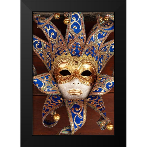 Italy-Venice Carnival mask on display Black Modern Wood Framed Art Print by Jaynes Gallery