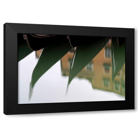 Europe-Italy-Venice-Reflections of gondolas in canal Black Modern Wood Framed Art Print with Double Matting by Jaynes Gallery