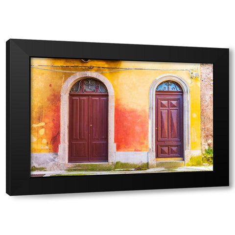 Province of Messina-Novara di Sicilia Decorative doors in the medieval hill town Black Modern Wood Framed Art Print with Double Matting by Wilson, Emily