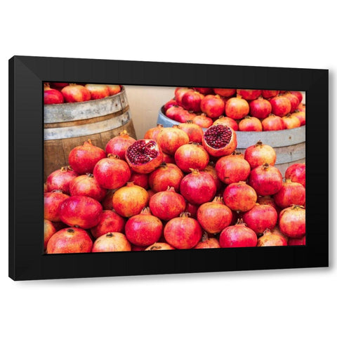Trapani Province-Trapani Pomegranates for sale at the market in Trapani Black Modern Wood Framed Art Print with Double Matting by Wilson, Emily