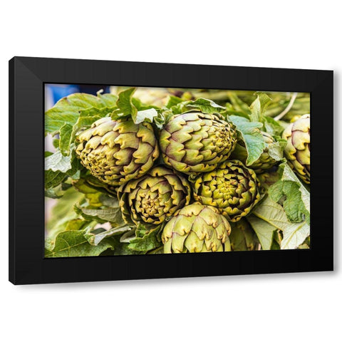 Trapani Province-Trapani Artichokes for sale at the market in Trapani Black Modern Wood Framed Art Print by Wilson, Emily