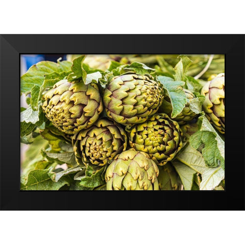 Trapani Province-Trapani Artichokes for sale at the market in Trapani Black Modern Wood Framed Art Print by Wilson, Emily