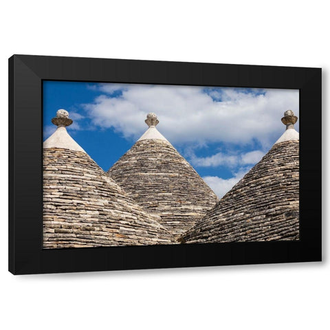 Italy-Apulia-Metropolitan City of Bari-Alberobello Trulli houses Black Modern Wood Framed Art Print by Wilson, Emily