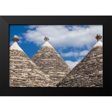 Italy-Apulia-Metropolitan City of Bari-Alberobello Trulli houses Black Modern Wood Framed Art Print by Wilson, Emily