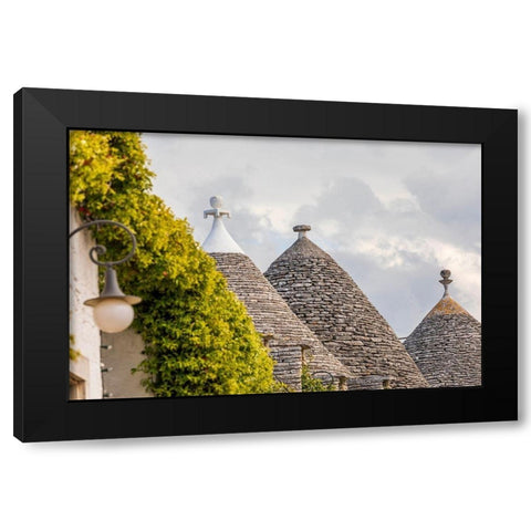 Italy-Apulia-Metropolitan City of Bari-Alberobello Trulli houses Black Modern Wood Framed Art Print by Wilson, Emily