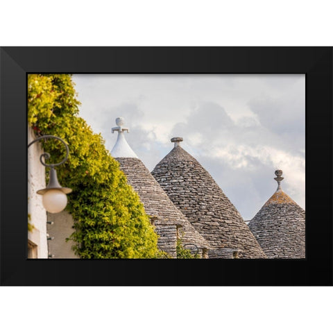 Italy-Apulia-Metropolitan City of Bari-Alberobello Trulli houses Black Modern Wood Framed Art Print by Wilson, Emily