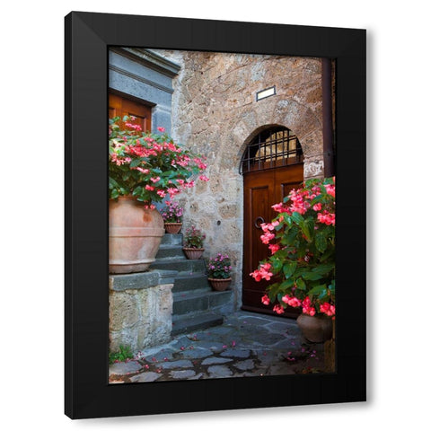 Italy- Tuscany. In and around the medieval hilltown of Civita di Bagnoregio. Black Modern Wood Framed Art Print with Double Matting by Eggers, Julie