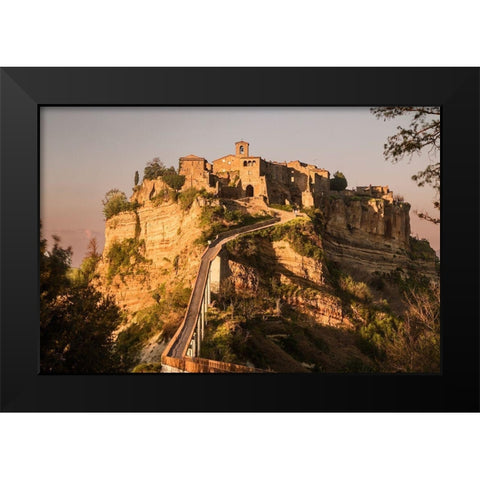 Civita de Bagnoregio-Italy Black Modern Wood Framed Art Print by Ford, John