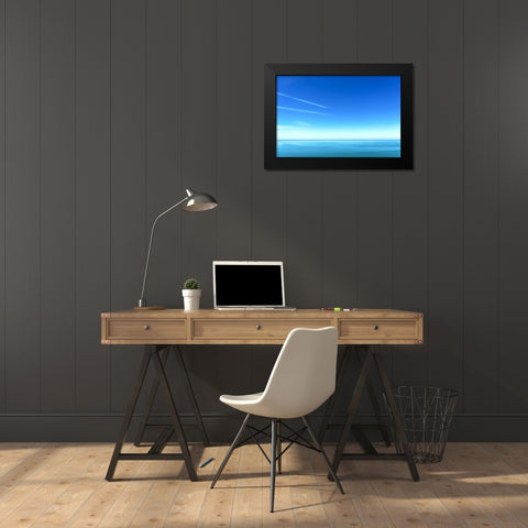 Italy-Tuscany-Torre del Lago Puccini-Tyrrenian-Mediterranean Sea Black Modern Wood Framed Art Print by Molinari, Michele
