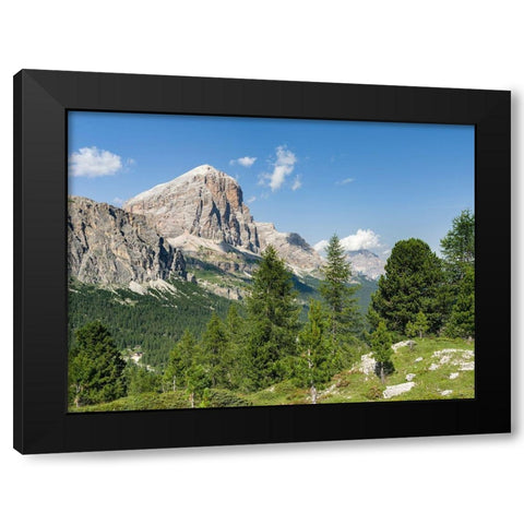 Tofana de Rozes in the Dolomites of Cortina dAmpezzo  Black Modern Wood Framed Art Print by Zwick, Martin