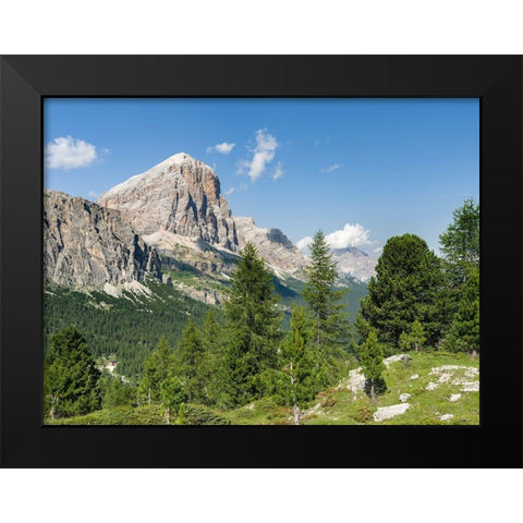 Tofana de Rozes in the Dolomites of Cortina dAmpezzo  Black Modern Wood Framed Art Print by Zwick, Martin