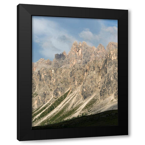 The Dolomites at Passo Giau-view of Croda da Lago Black Modern Wood Framed Art Print by Zwick, Martin