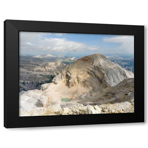 Tofana di Dentro in the Dolomites near Cortina dAmpezzo Black Modern Wood Framed Art Print by Zwick, Martin