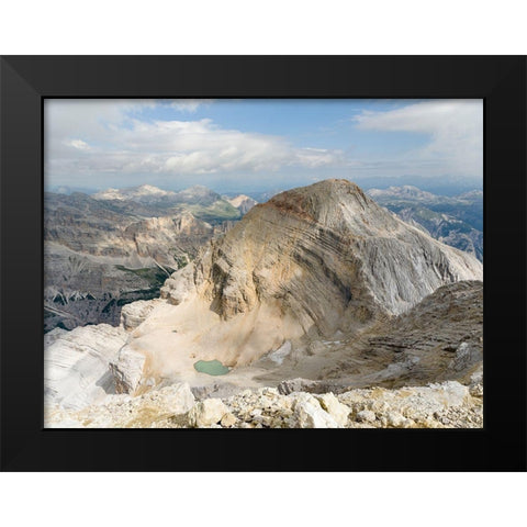 Tofana di Dentro in the Dolomites near Cortina dAmpezzo Black Modern Wood Framed Art Print by Zwick, Martin