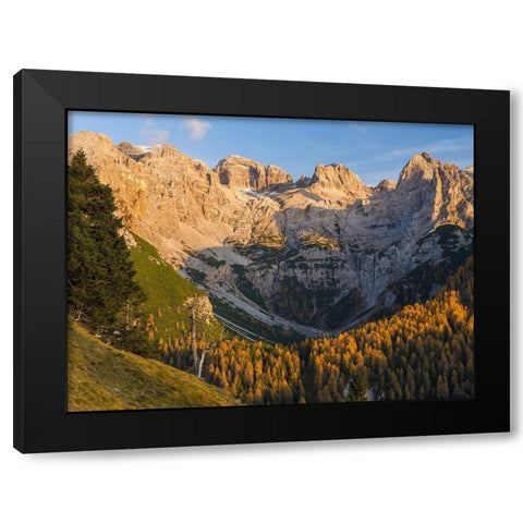 Peaks of Dolomiti di Brenta high above Val dAgola Dolomiti di Brenta  Italy-Trentino Black Modern Wood Framed Art Print by Zwick, Martin