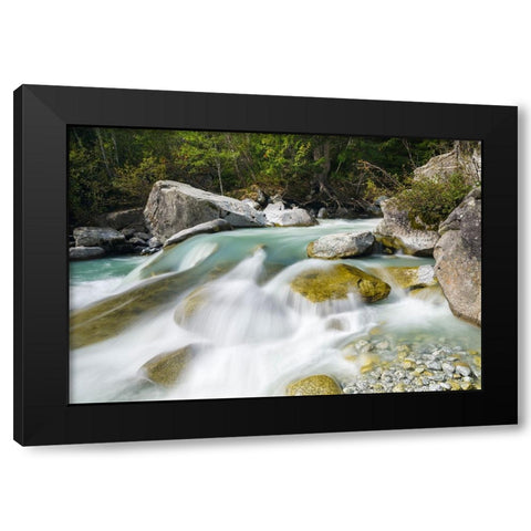 River Sarca-Val di Genova in the Parco Naturale Adamello-Brenta-Trentino-Italy-Val Rendena Black Modern Wood Framed Art Print with Double Matting by Zwick, Martin