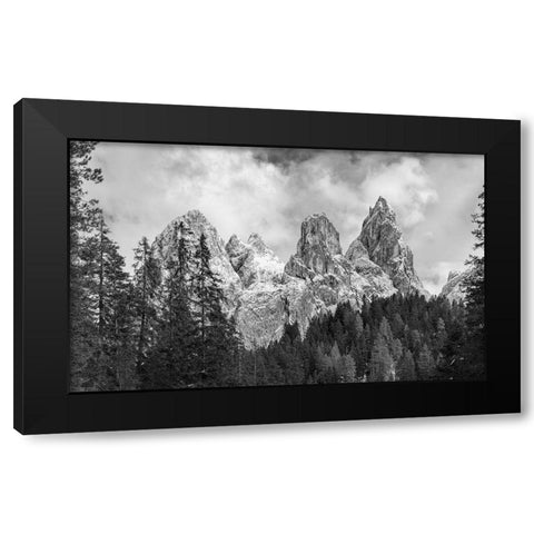 Tschamin Valley-Valle di Ciamin-in the Rosengarten-Catinaccio mountain range The dolomites are list Black Modern Wood Framed Art Print by Zwick, Martin