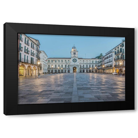 Italy-Padua-Piazza dei Signori Black Modern Wood Framed Art Print by Tilley, Rob