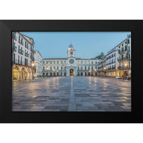 Italy-Padua-Piazza dei Signori Black Modern Wood Framed Art Print by Tilley, Rob