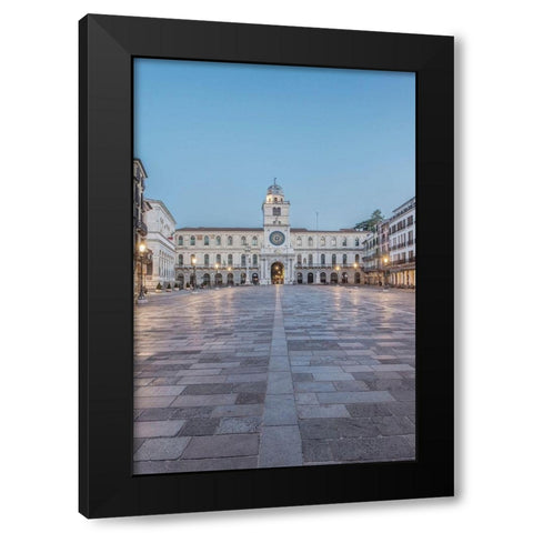Italy-Padua-Piazza dei Signori Black Modern Wood Framed Art Print with Double Matting by Tilley, Rob