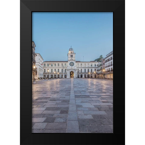 Italy-Padua-Piazza dei Signori Black Modern Wood Framed Art Print by Tilley, Rob